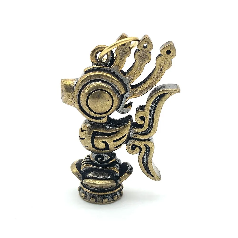 

Chinese antique collectible bronze the divine beast of Sanxing Statue