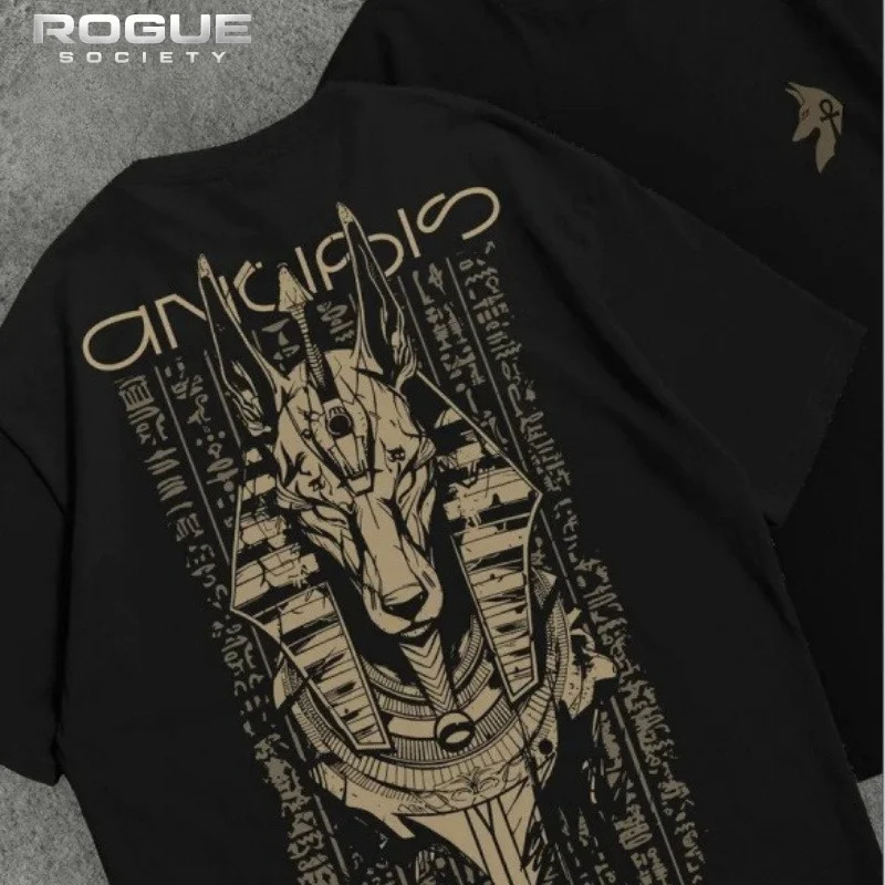 New American Gothic Cross Sword Print Hip Hop Tshirt Men Letter Short Sleeve High Street Y2K Harajuku