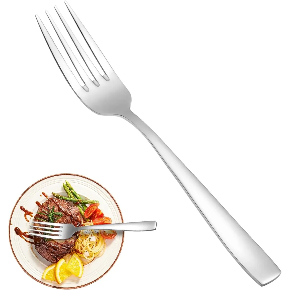 

16 Piece Dinner Forks Set, Food Grade Extra-Fine Stainless Steel Dessert Salad Forks Silverware, Metal Forks for Home Kitchen Re