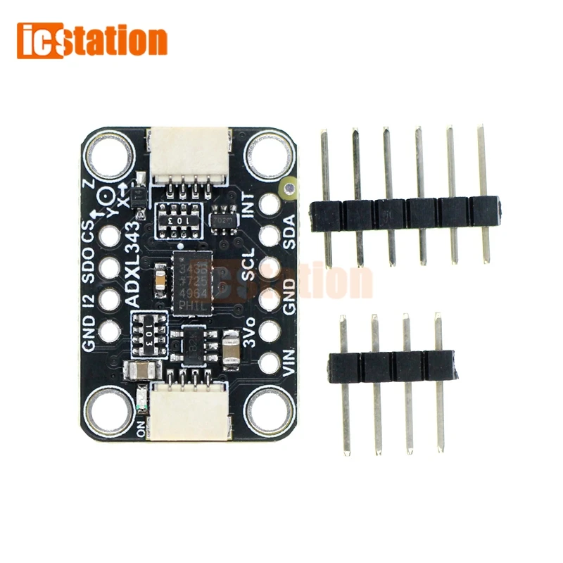 Adxl343 Трехосный акселерометр Цифровой датчик силы тяжести Модуль ускорения поддерживает связь I2C/Spi