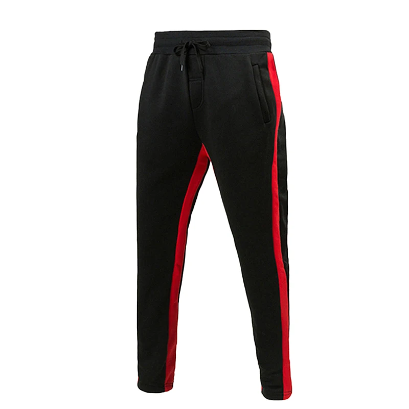 

Men Jogger Pants Patchwork Fitness Bodybuilding Gym Long Pants Spring Autumn Side Stripe Trousers Casual Fashion Male Sweatpants