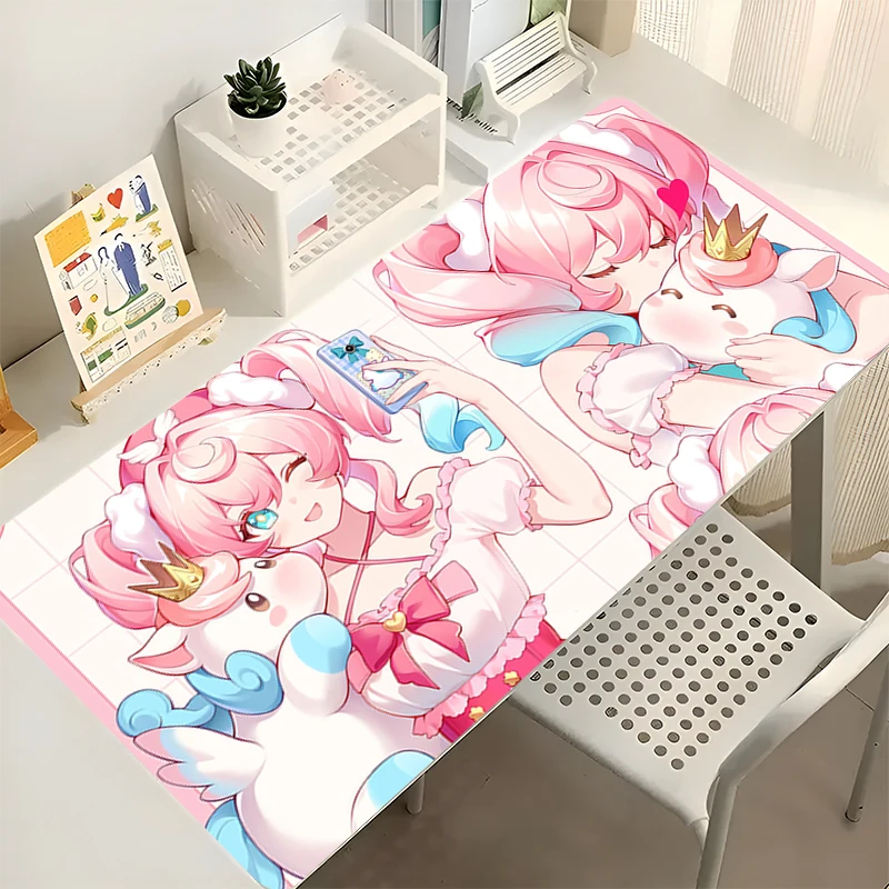 Kawaii Mouse Pad Anime Cute Girl Gabinete Gamer Computer Honkai Star Rail Hyacine Desk Mat Keyboard Gaming Accessories Mousepad