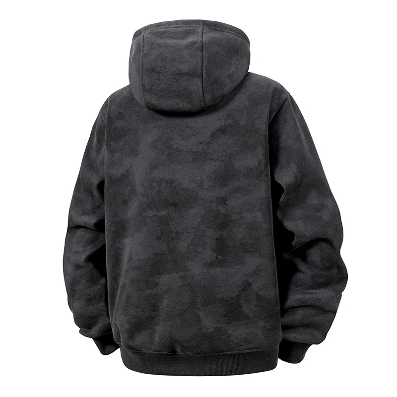 Men Oversized Hooded Sweatshirt Outer Jackets Men Seasonal Daily Loose Pullover Tops Men Soft Thick Knitted Hooded Sweatshirts