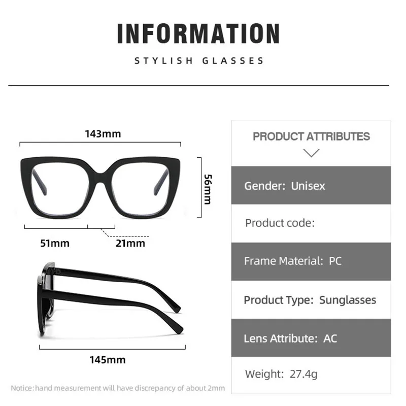 SHAUNA Anti-Blue Light Fashion Rainbow Square Eyeglasses Frames Vintage Colorful Optical Frame Women