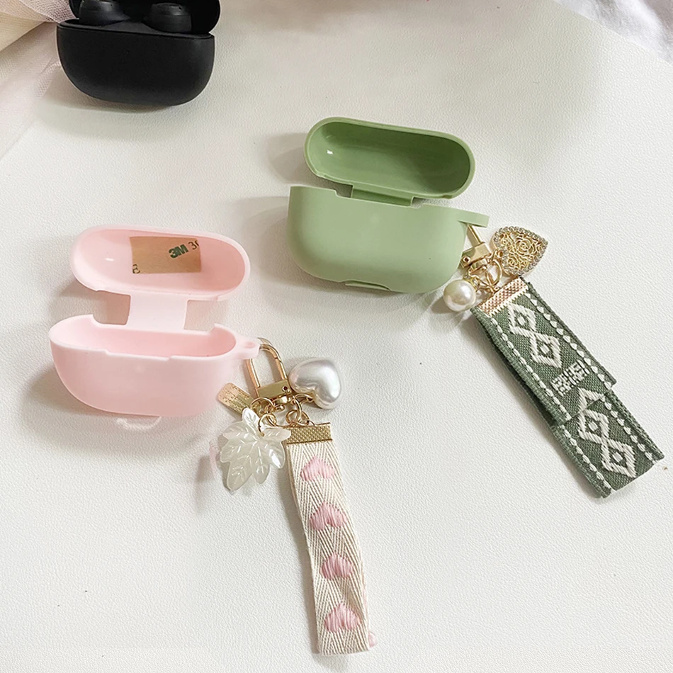 สําหรับ OPPO Enco X3 กรณีแฟชั่นดอกไม้จี้เชือกเส้นเล็ก/หมีน่ารักซิลิโคนหูฟังสําหรับ OPPO Enco x3 ฝาครอบ