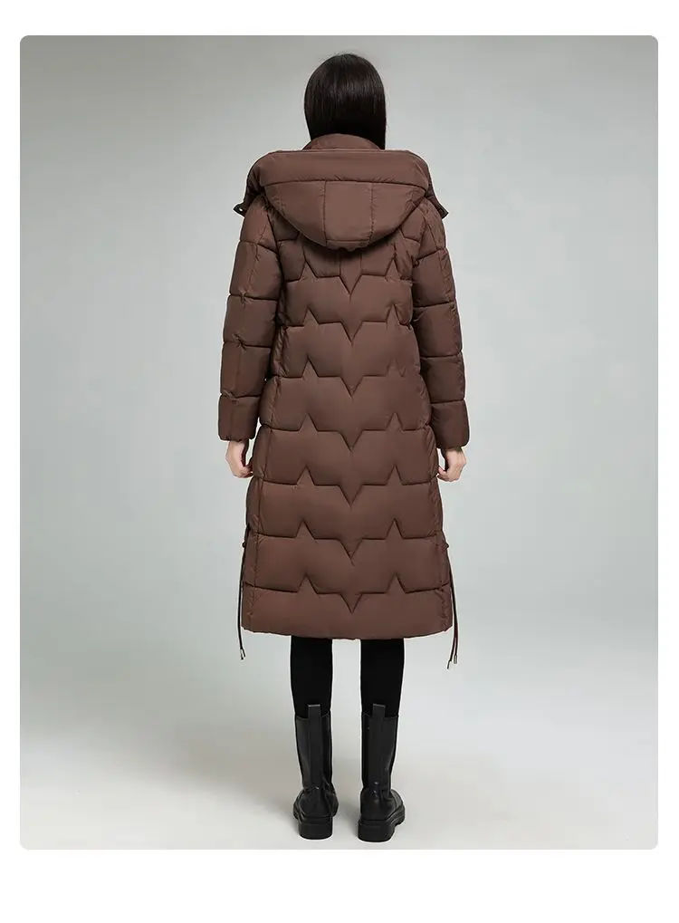 Female Long Down cotton Jacket 2026 Autumn Winter New Fashion Thicken Hooded Coat Women's Windproof Puffer Long Parka Overcoat