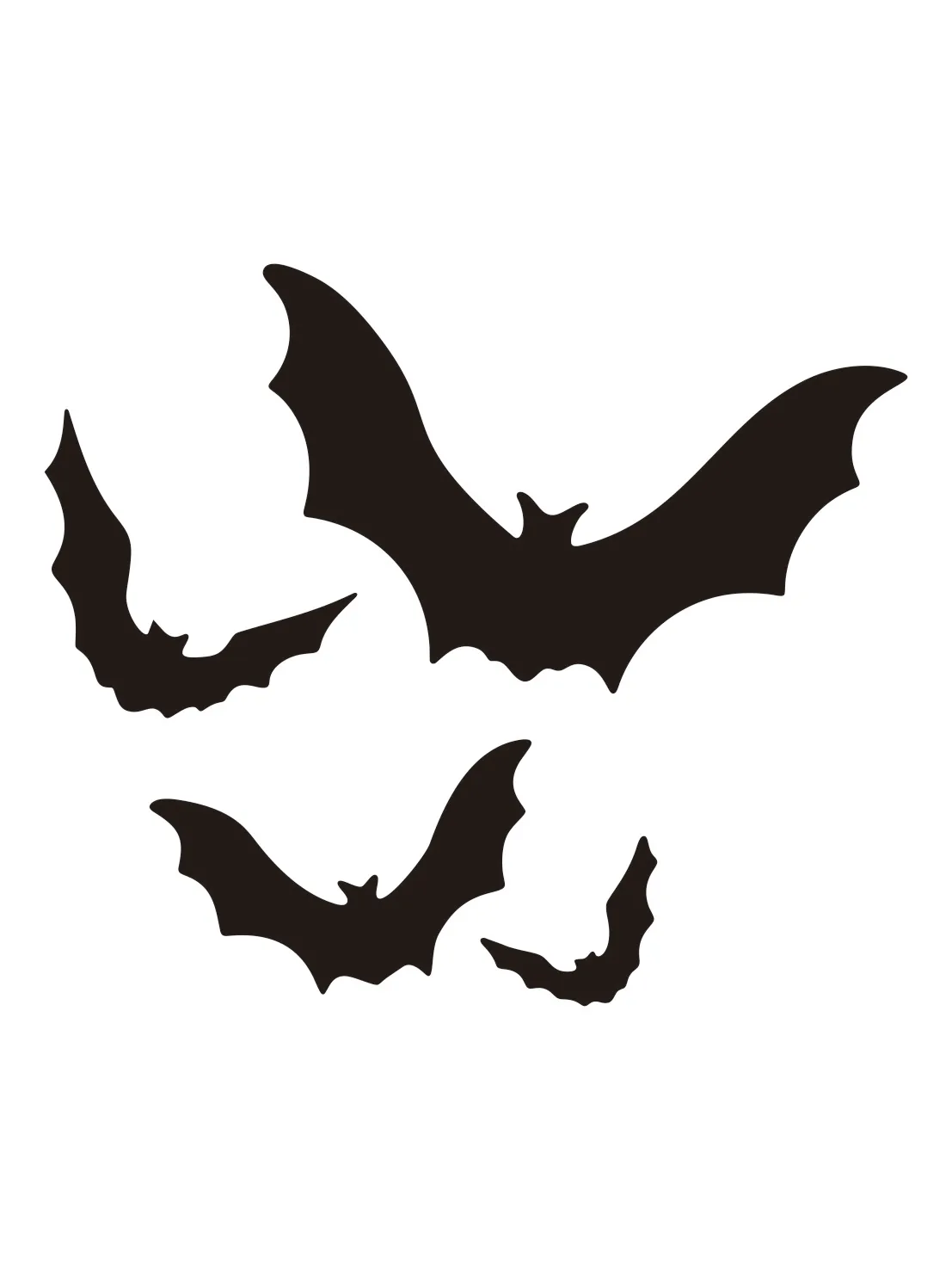 4Pcs Cute Goth Bat Spooky Car Sticker Decal for Windshield Windscreen Bumper Hood 4x4 Offroad Truck Vinyl Decor