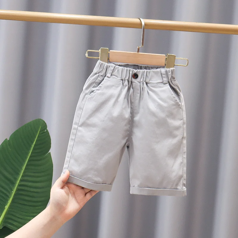 2023 Summer Boys Shorts Casual Shorts for Kids Solid Color  Children School Pants Teenager Capris Baby Trousers Clothing