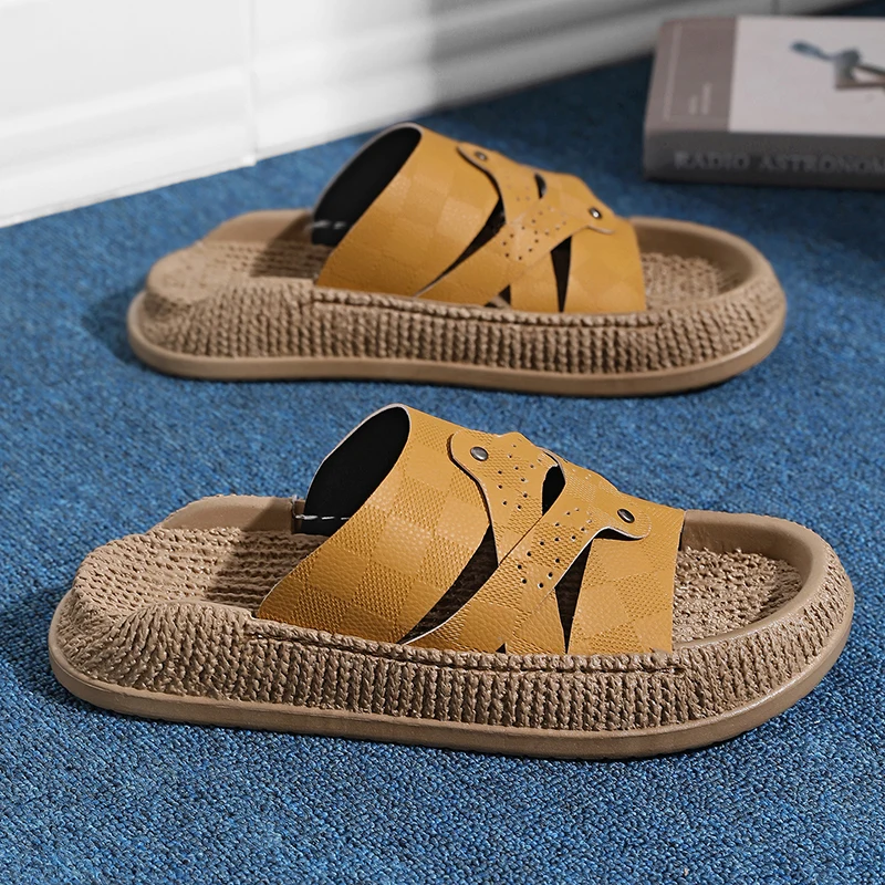 

Big Size Men Summer Fashion One Band Slippers Stylish Breathable Anti Slip Leisure Beach Outdoor Walking Shoes