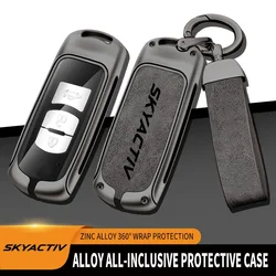 Zinc Alloy Car Key Case Skyactiv For Mazda 3 2 6 CX3 CX5 CX30 CX8 CX9 MX5 Remote Control Protector For MAZDA SKYACTIV Key Cover