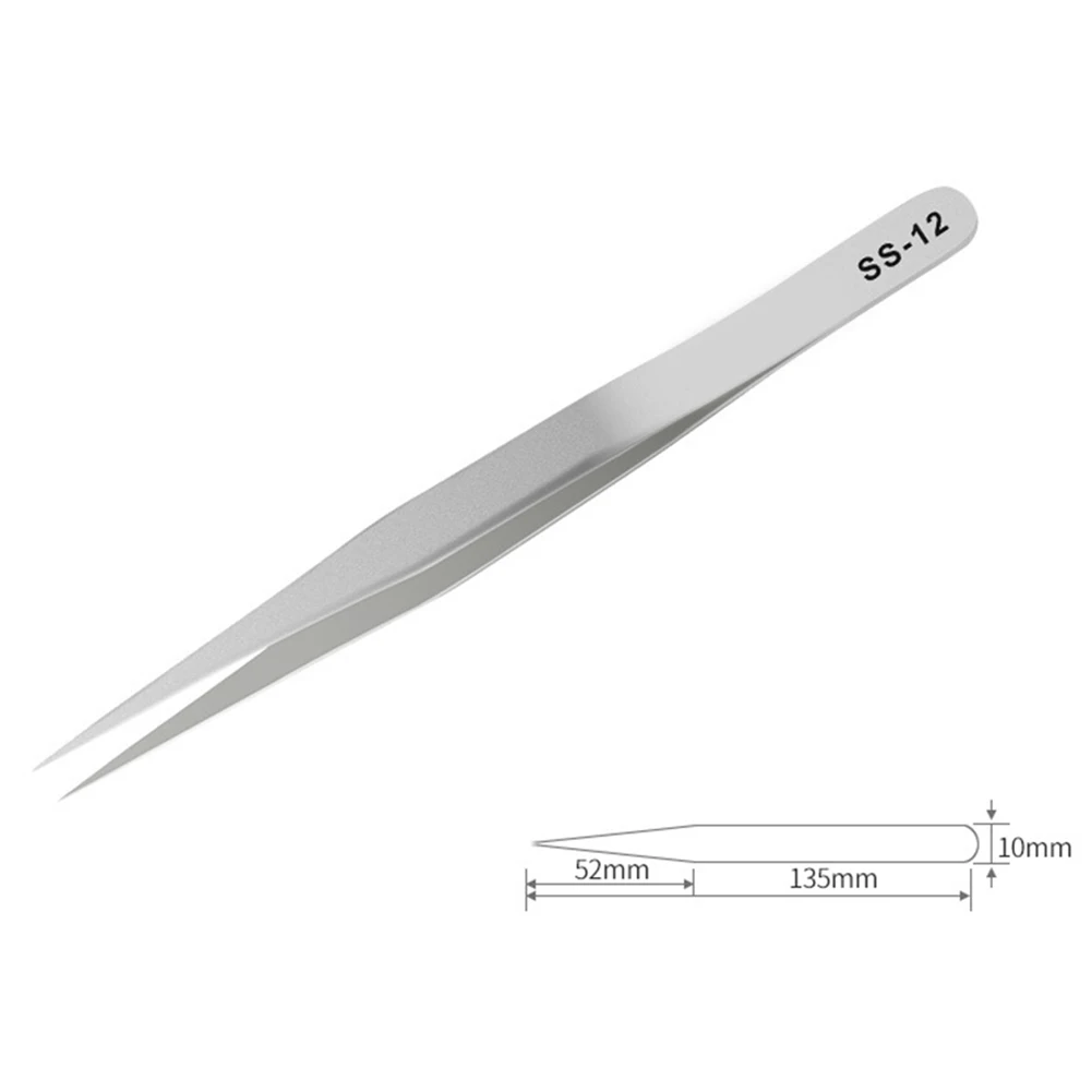 Specifications Stainless Steel Tweezers Small Accessories Stainless Steel Anti Static Fine Polished Easy To Carry And Use