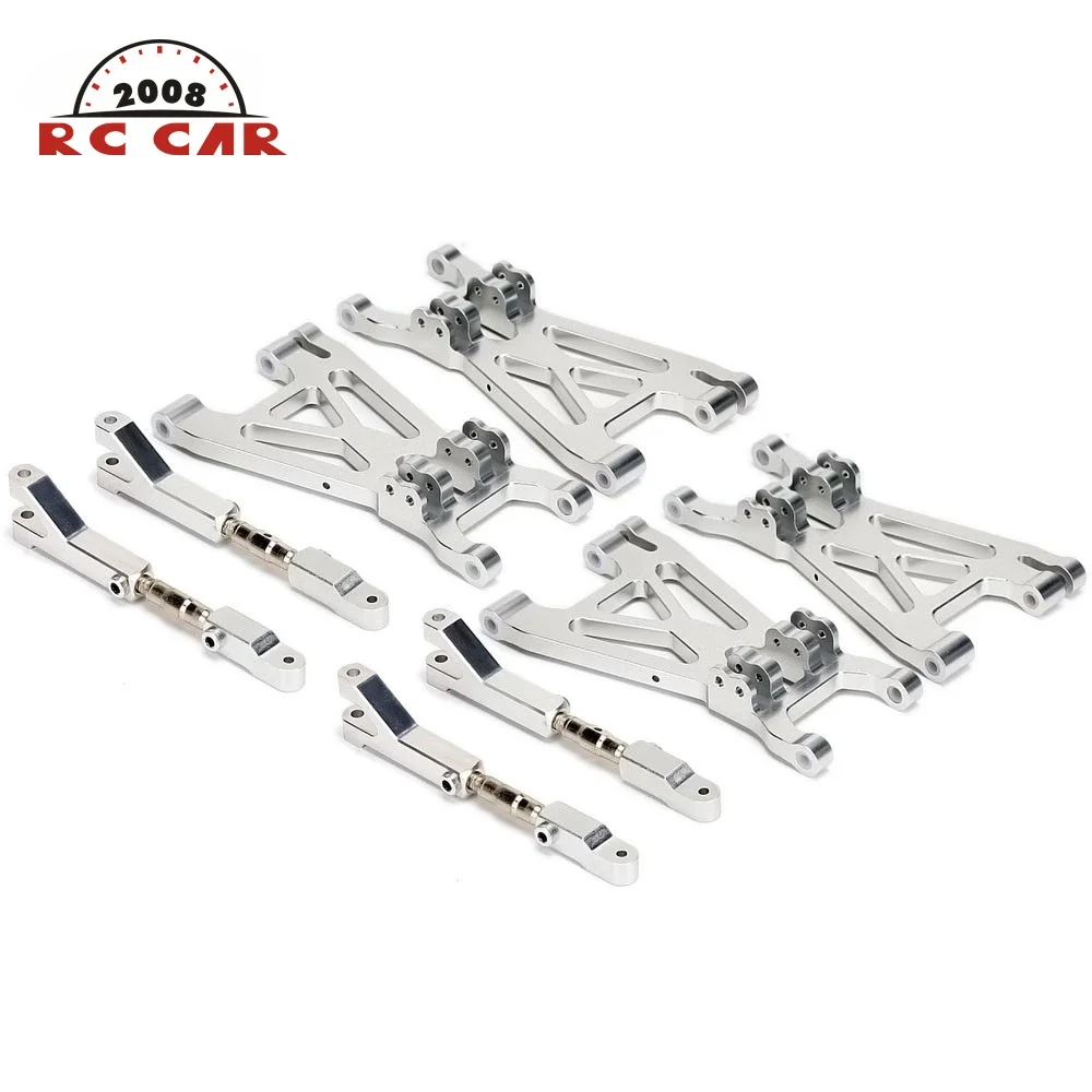 

Silver#85238Alloy Front&Rear Upper&Lower Completed Suspension Arm for RC Car 1/8 HPI SAVAGE 21 25 SS 3.5 4.6 FLUX X XL