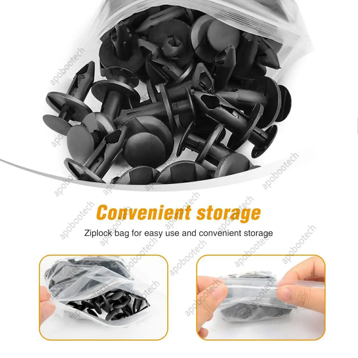 100PCS Nylon Bumper Fastener Rivet Clips for Ford F-550 Super Duty 2011-16 with 1PC Bonus Fastener Remover Auto Repair Tool Set 3