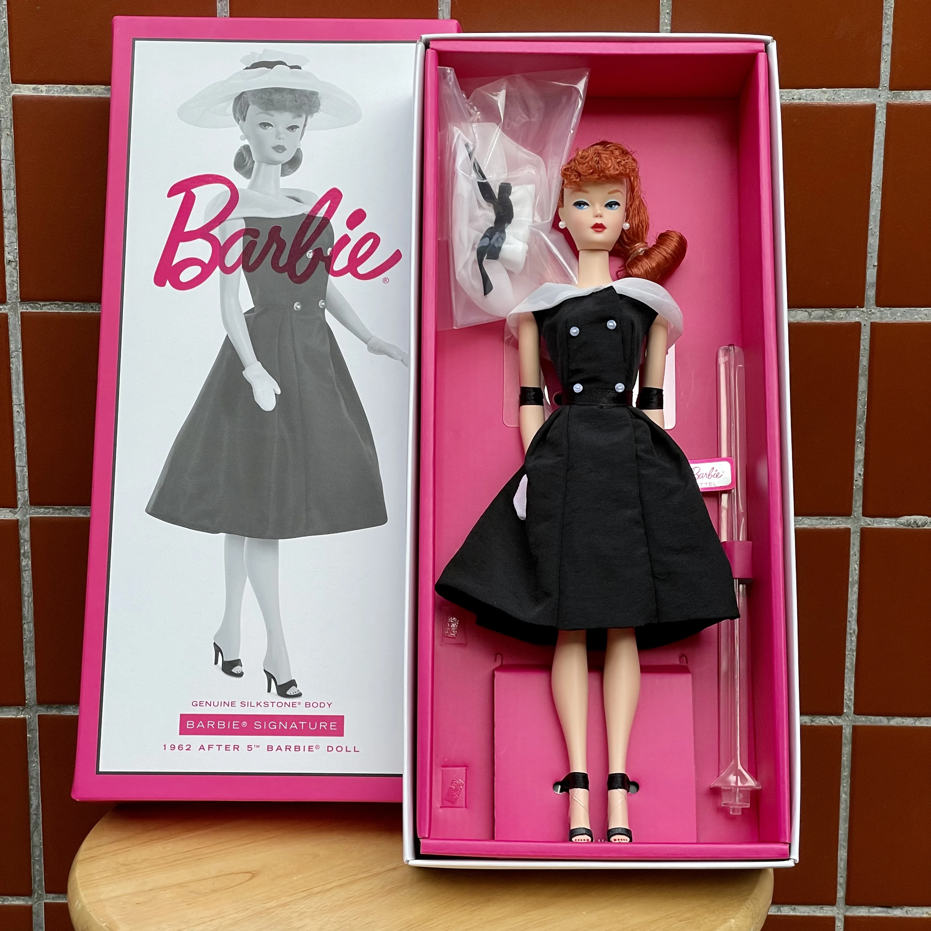 Original Mattel Barbie Signature 1962 After 5 Silkstone Doll Reproduction Collectible Birthday Gift for Kids Girls HBY14