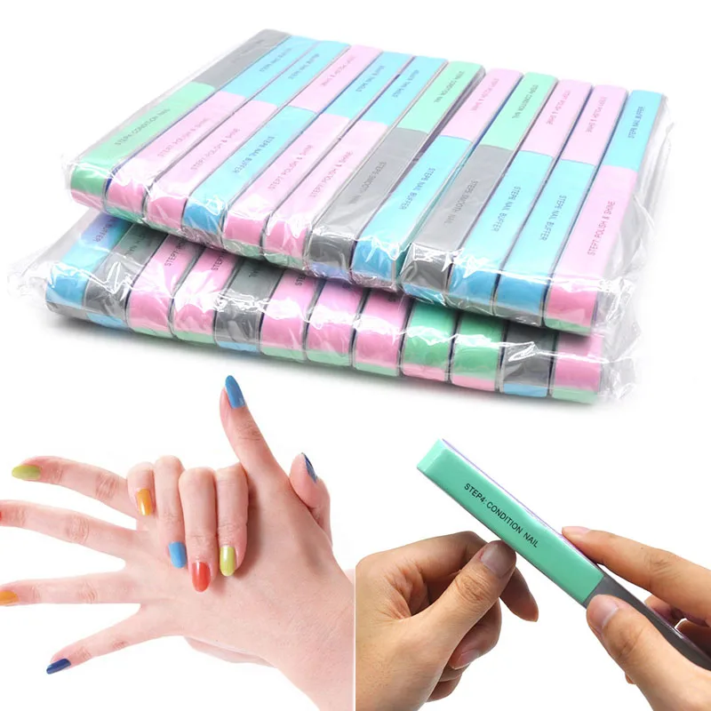 30/50/100PCS Nail Buffers Files Professional Polisher Nail Care Tools For Nail Art Manicure Polishing Block Buffing Accessories