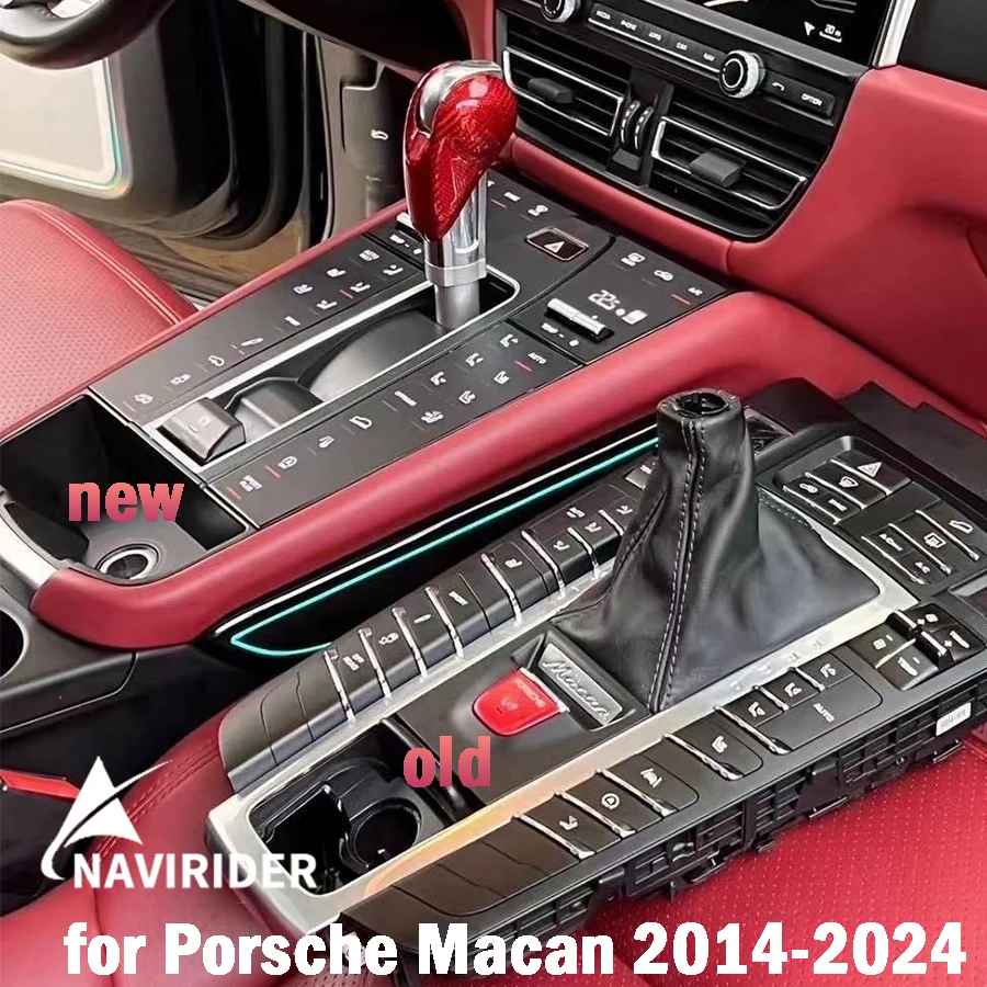 

Центральная консоль, внутренние декоративные аксессуары, гальваническая кнопка для Porsche Macan 2014-2024, панель переключения передач с левым рулем и RHD
