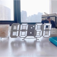 ''Modern 3D LED digital wall clock - A fashionable and multi-functional home decoration with USB power supply''