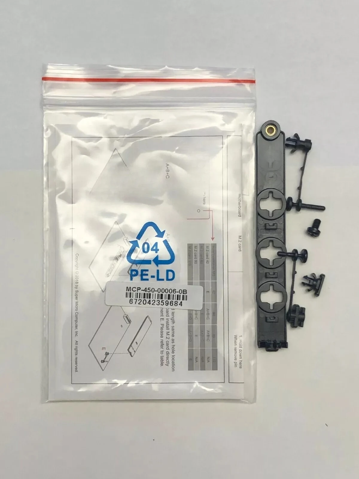 MCP-450-00006-0B For Supermicro X11SCA M.2 SSD Holder Mounting Kit Bracket