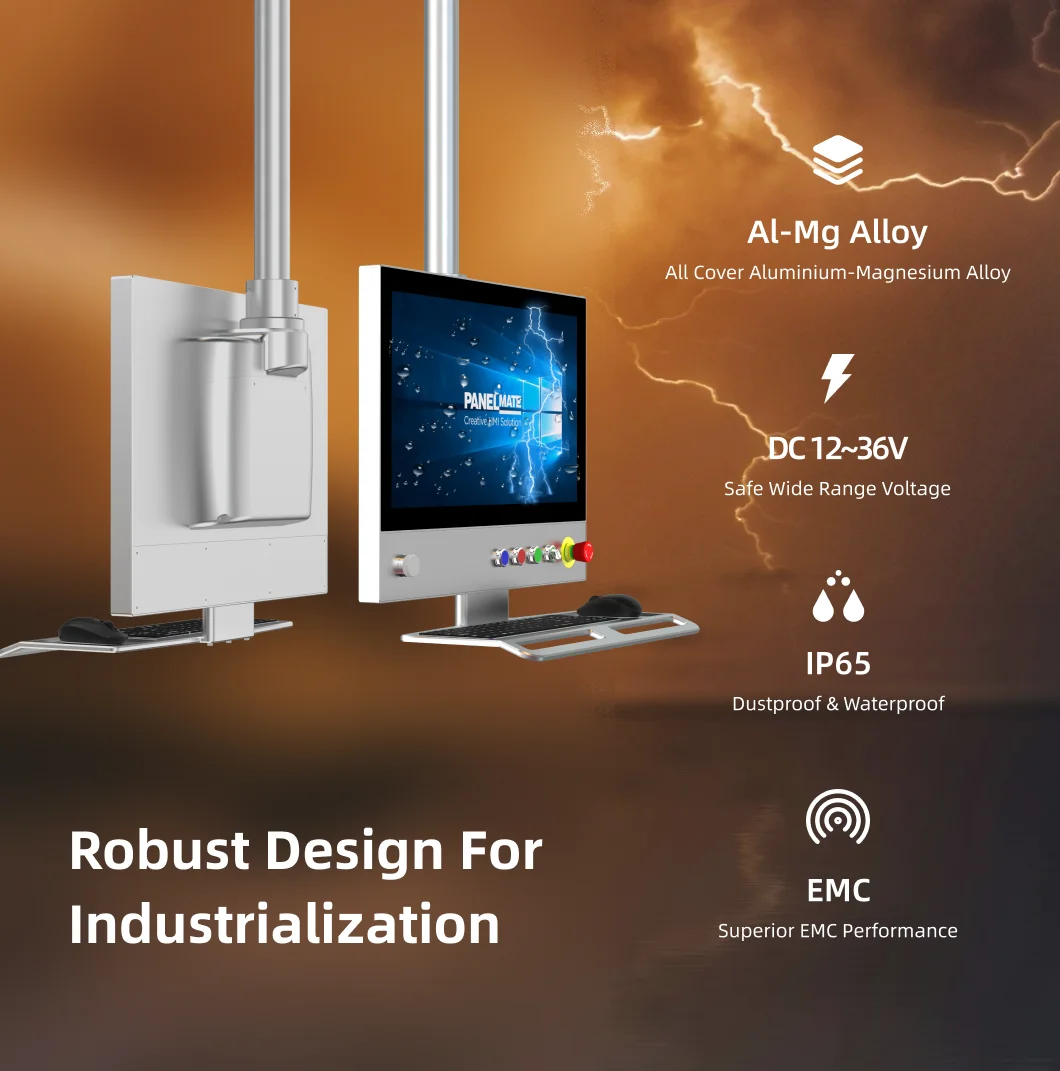 ZXY PANELMATE Painel de controle do sistema de braço de suporte LED Full HD de alta qualidade de 21,5 polegadas PC |   Tela de toque resistiva