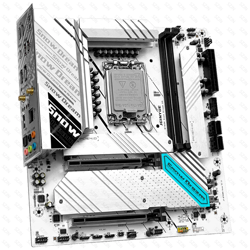 Set scheda madre JGINYUE B760M M-ATX LGA 1700 con Core 12/13/14esimo kit da gioco Hynix M-Die B760M con memoria DDR5 a doppio canale