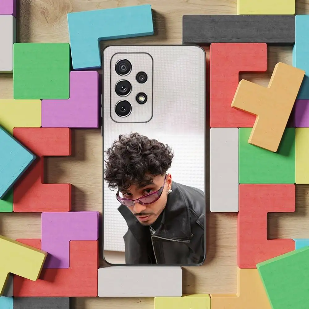 حافظة هاتف Singer A-Alvaro D-Diaz لهاتف سامسونج S25، S24، S23، S22، S21، S20، S10، Ultra، Plus، Lite، FE، غطاء أسود من السيليكون الناعم