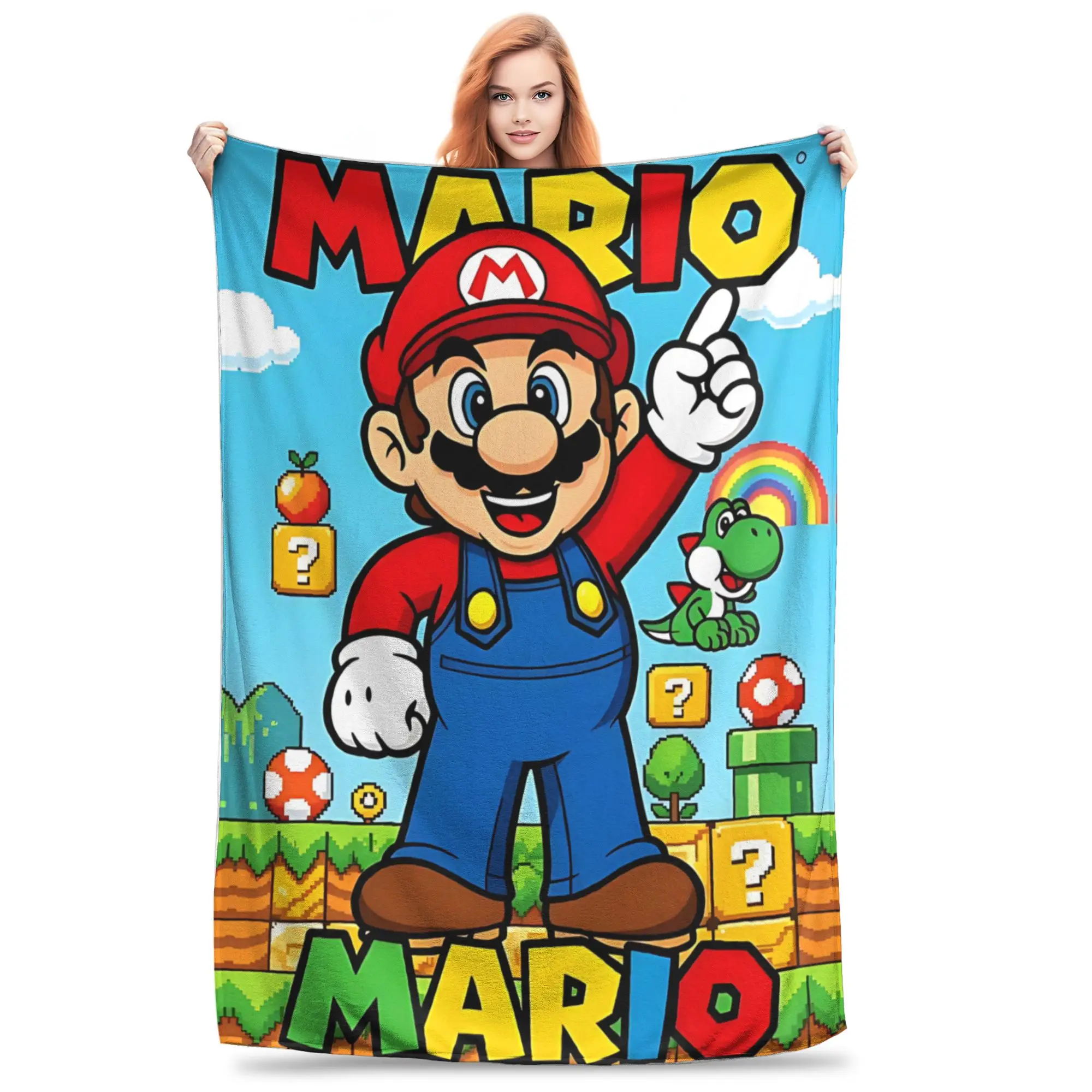 1PC home Cutecore Room Decor Super Marios Blanket Throw Blanket  Novelty Warm Blanket All Season