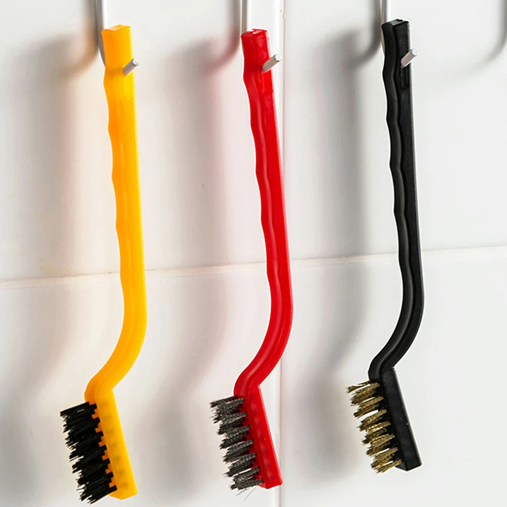 

3-х предметная проволочная щетка для газовой плиты, бытовая многофункциональная кухонная щетка для глубокой очистки ржавчины, грязи и краски