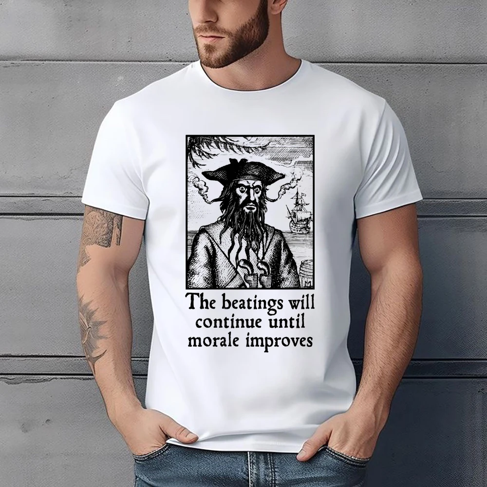 

FPACE Funny Letters Printed T-shirt Vintage Captain Men t shirt Hip Hop Men's Clothing Women Oversized t-shirt