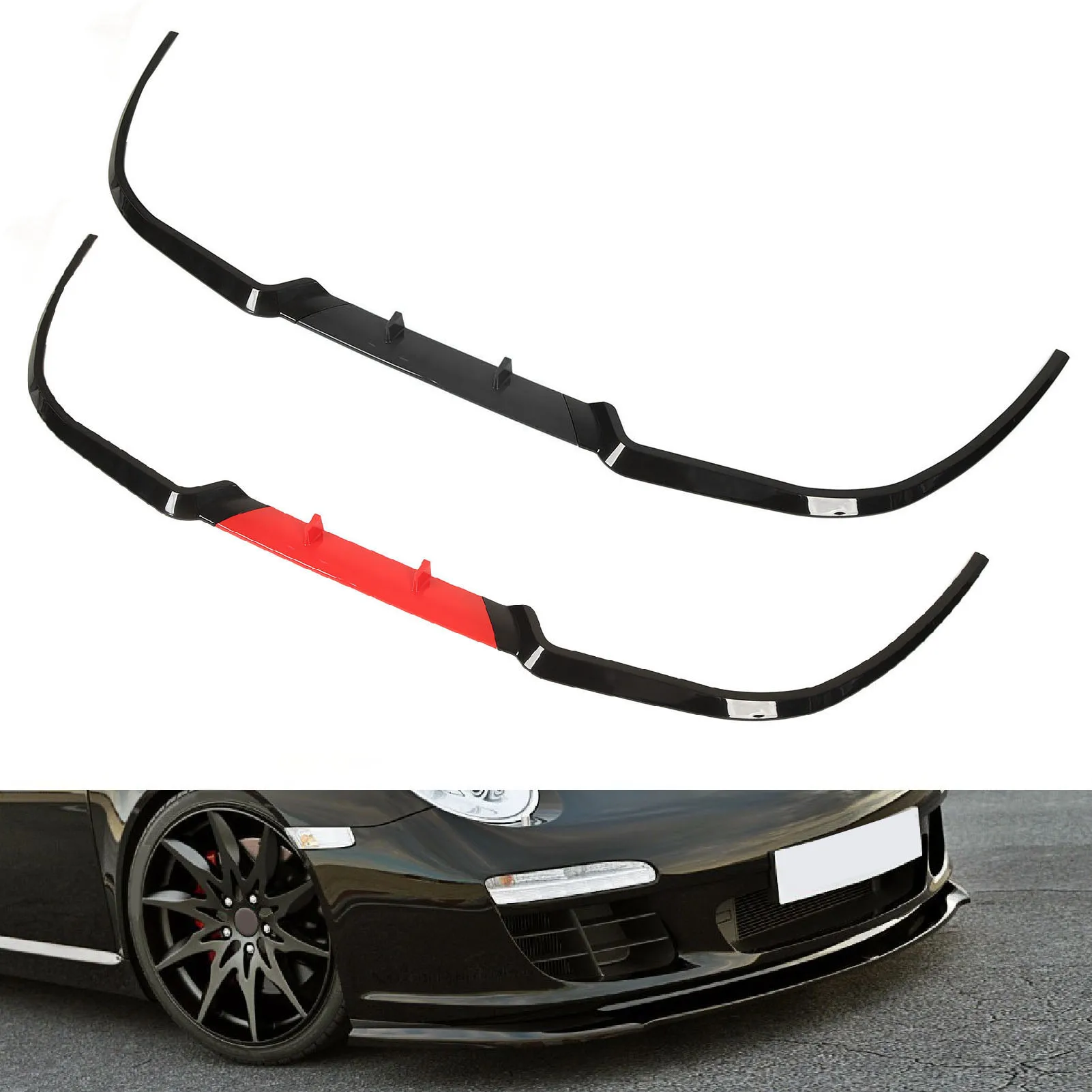 Front Bumper Lip Impact Resistant Front Bumper Lip Separator 114cm Replacement for Seat Leon Front Lip Spoiler