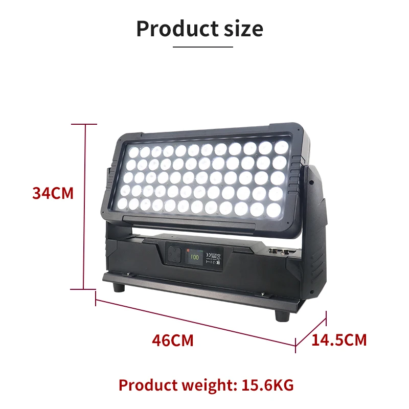 Imagem -03 - Rgbw Led Dmx Wall Wash Lights City Color Light Performance de Palco dj Party Ip65 ao ar Livre 60x10w 4in 1