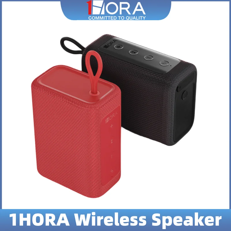 1HORA Outdoor Bluetooth Speaker Portable Speaker HIFI Clear Sound Quality Stereo Built-in Microphone TWS Pairing Support TF/USB