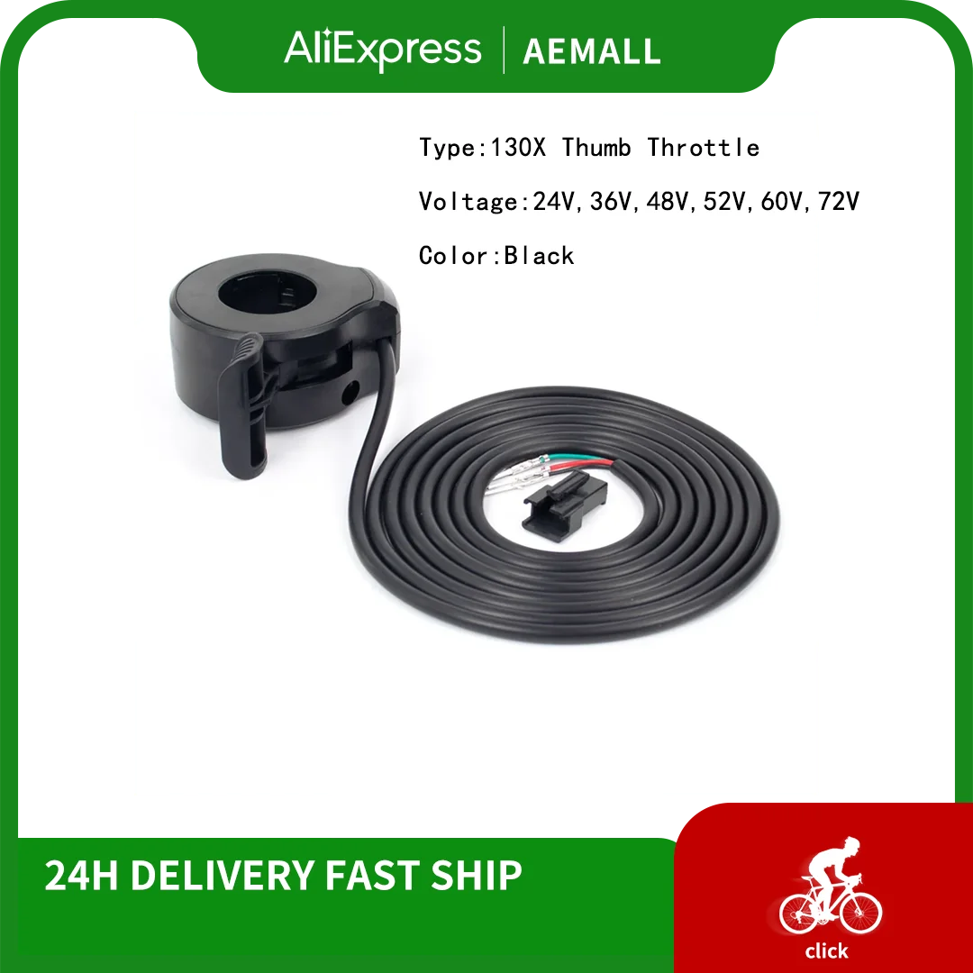 

BAFANG Высококачественная дроссельная заслонка для большого пальца для электронных велосипедов, скутеров, 3-контактный разъем SM, 24-72 В, контроллер датчика Холла, совместимый, простая установка