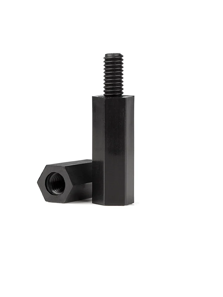 M2 M2.5 M3 M4 M5 M6 Black Nylon Hex Male Standoff Spacer Pillar Mount Thread PCB Plastic Hexagon Motherboard Bolt Spacing Screw