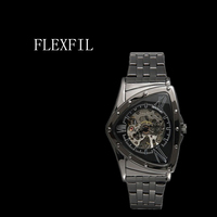 FLEXFIL fashion Automatic mechanical watch waterproof triangle 42mm Men sport Wristwatches Relogio Personality Masculino Clock