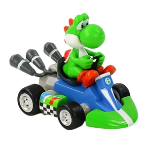 Super Mario Menarik Kembali Mobil Hijau Yoshi Donkey Kong Bowser Luigi Kodok Putri Persik figura de acci Doll 10 game super mario penjualan terbaik - №