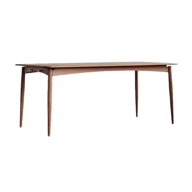 North American black walnut all-solid wood dining table and chairs for home Nordic Japanese rectangular furniture large board