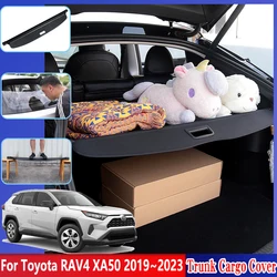 Car Trunk Curtain For Toyota RAV4 XA50 2019 2020 2021 2022 2023 Rear Cargo Privacy Security Shades Anti-scratch Car Accessories