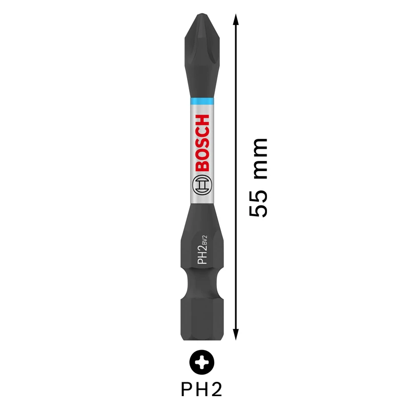 BOSCH PH2 55MM Impact Screwdrivers Bit 1/4