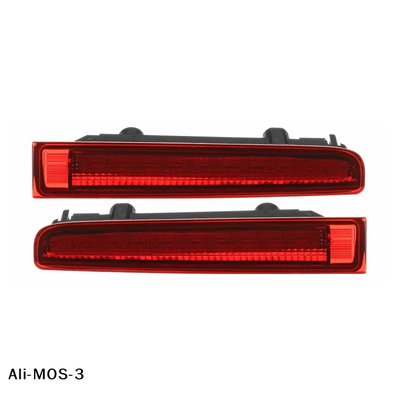 

【S】Pair of Red LED High Mount Stop Lamps, Fits VW T5/T6, Replaces OE# 7E0945097E/F/J, All-Red Housing