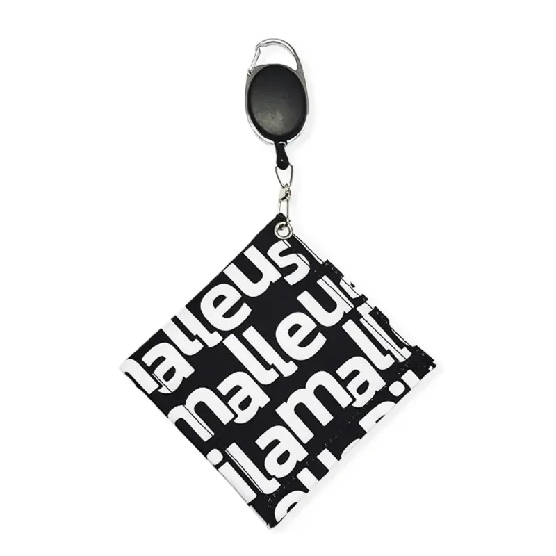 Toalla de Golf, limpiador de cabeza de palo de pelota de Golf, toalla de limpieza de pelota de Golf cuadrada Mini con hebilla de llavero retráctil, PU, resistente al agua, nuevo