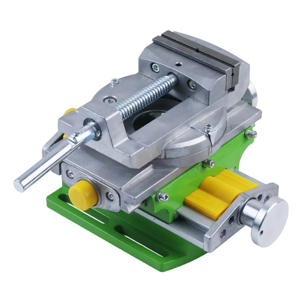 BG-6369 Cross Vice, Multi-Function Rotary Milling Vice, Aluminum Alloy Worktable Clamp for Drill Press