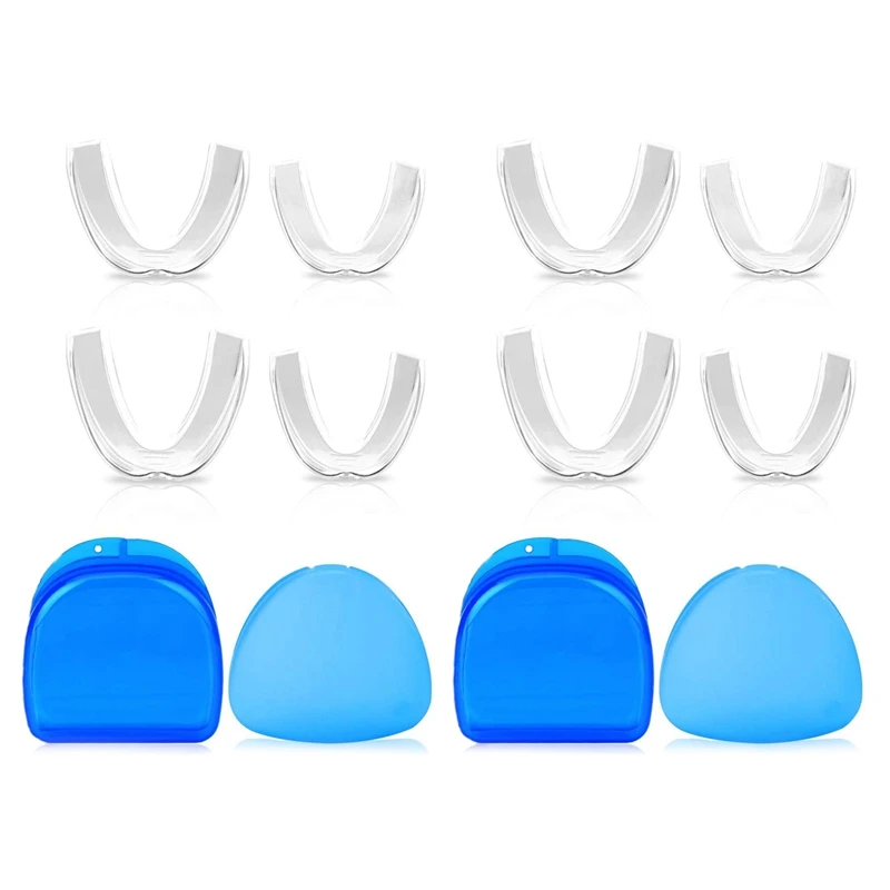 2 Set Teeth Grind Night Guard, Mouth Guards For Teeth Grinding, Anti Teeth Grinding Splint, Clenching Trays