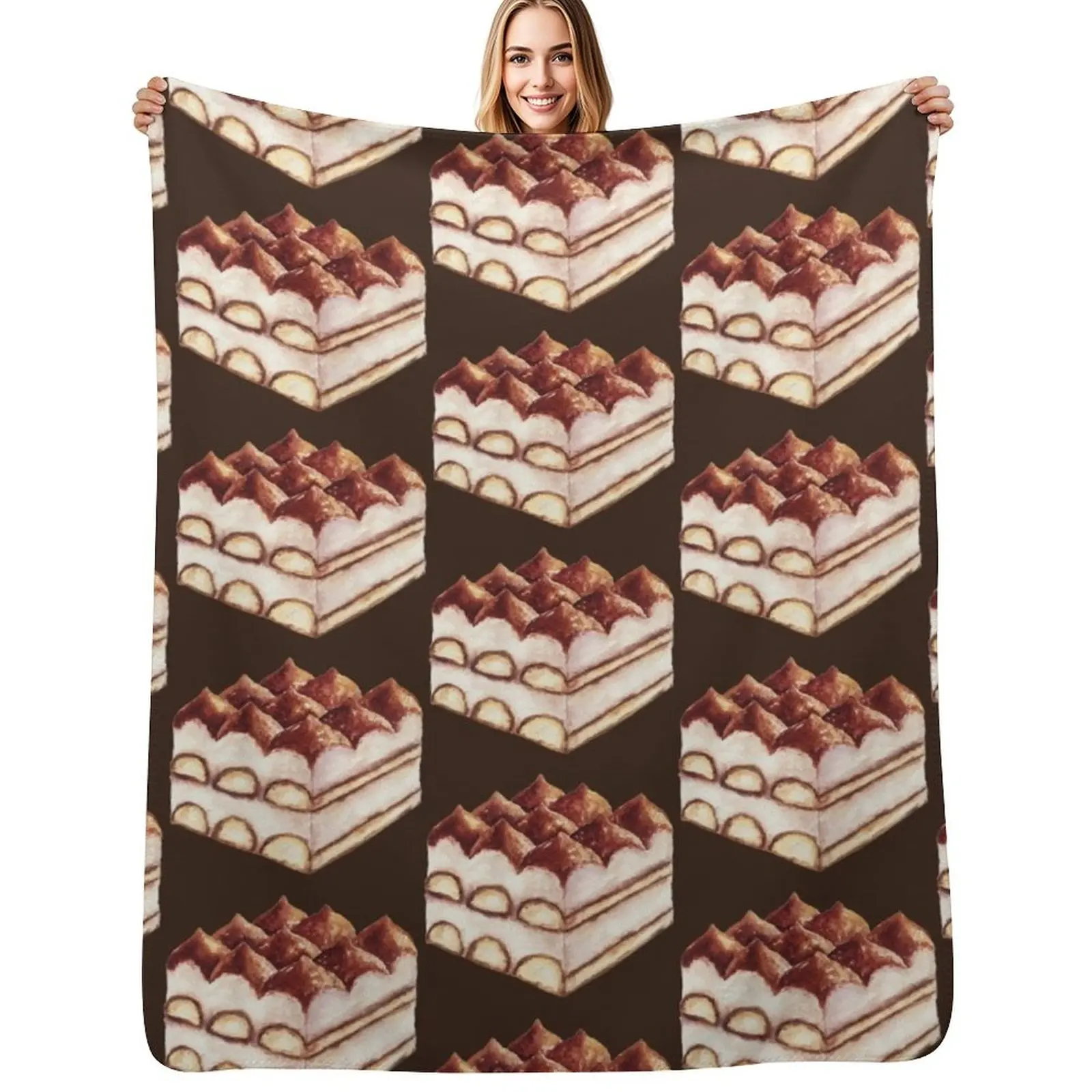 Italian Tiramisu Cake Throw Blanket warm for winter For Sofa Thin For Baby Luxury valentine gift ideas Multi-Purpose Blankets