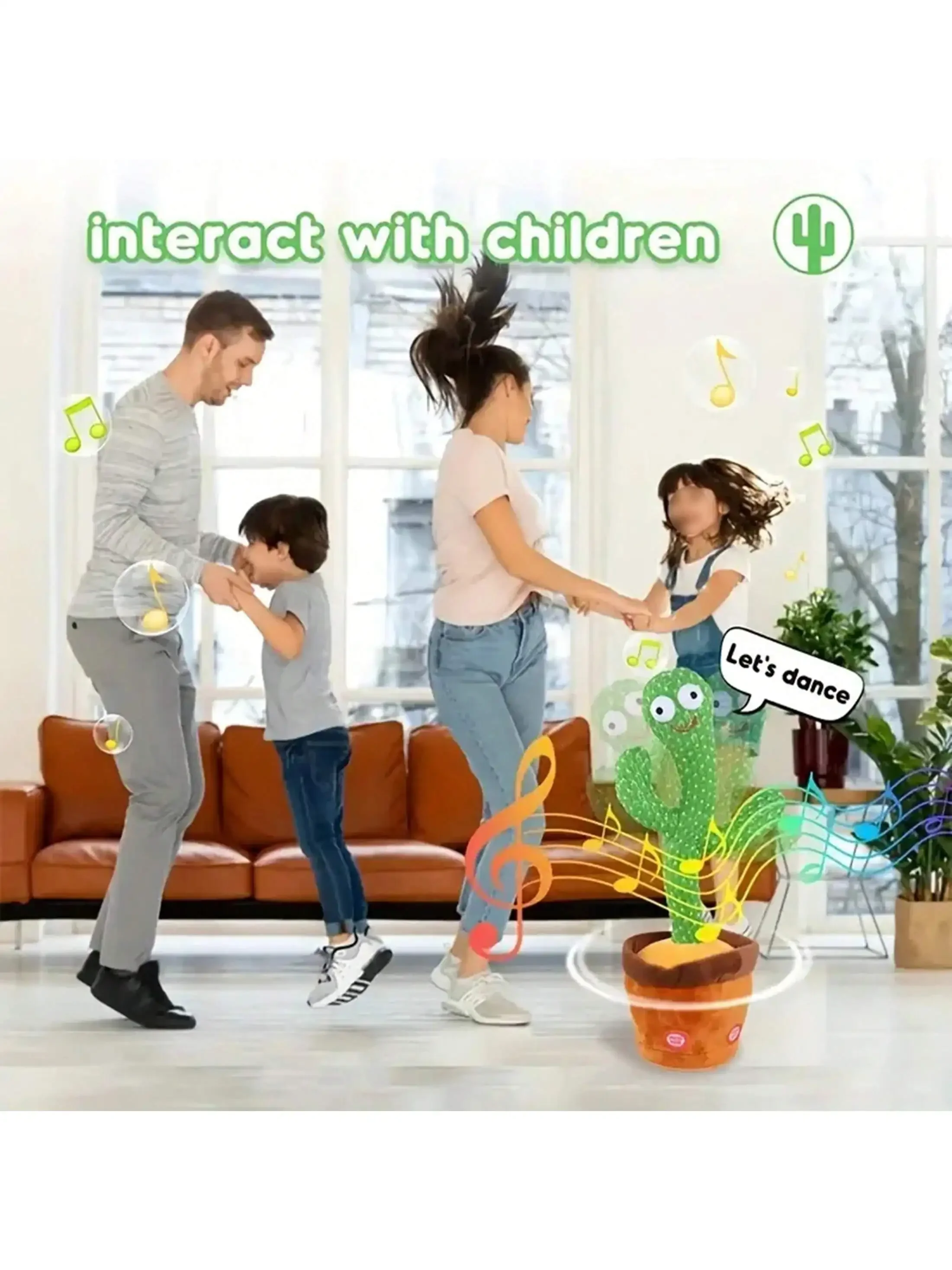 1pc Recharge Dancing Talking Cactus Toys for Baby Singing Mimicking Recording Repeating What You Say Sunny Cactus Up Plus