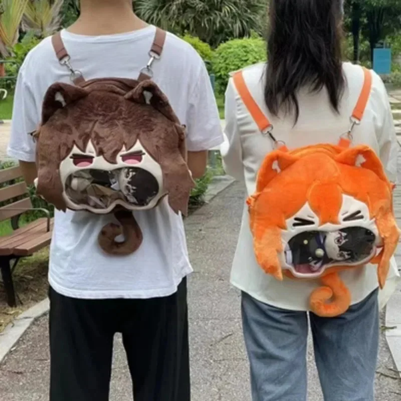 Xiao Genshin Impact Y2K Backpacks ItaBag Dharma Protector Yecha Stray Dogs Bag Cute High-capacity  Plush Crossbody Knapsacks New
