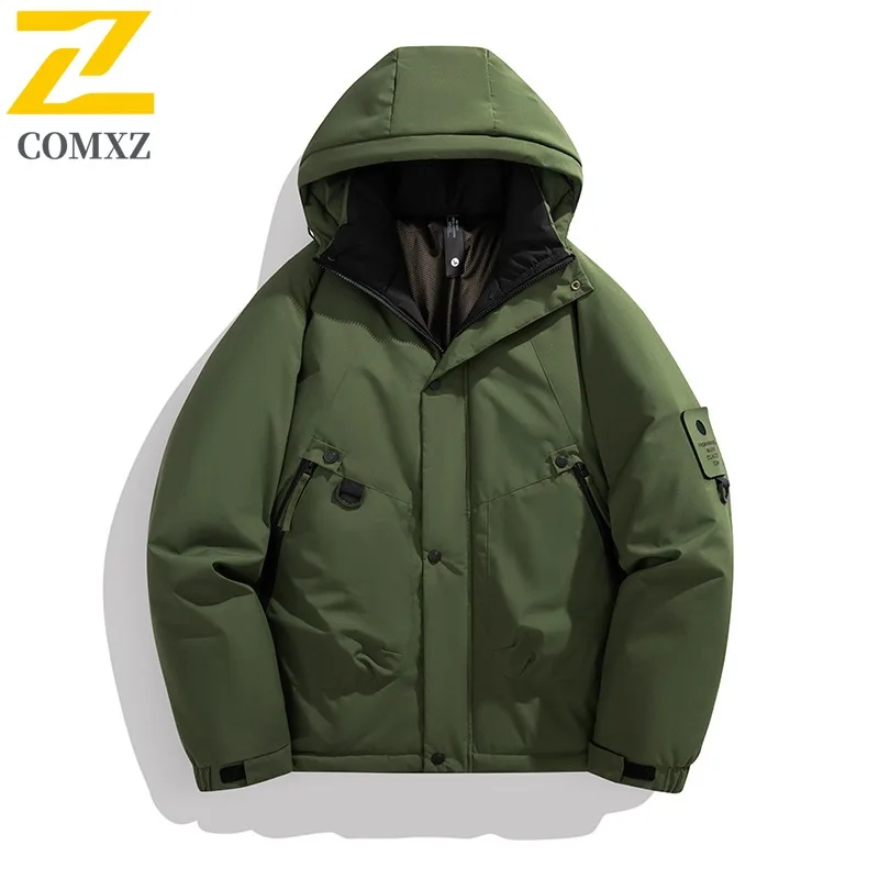 COMXZ 2025 Couples Waterproof Windproof Outdoor Jacket Fleece Lined Sports Coat Riding Jacket tactics reflective windbreaker