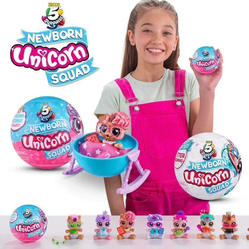 

Surprises Newborn Unicorn Squad Blind Ball Mini Brands Doll Color Change Glow Mystery Toys Collection Kids Birthday Gifts