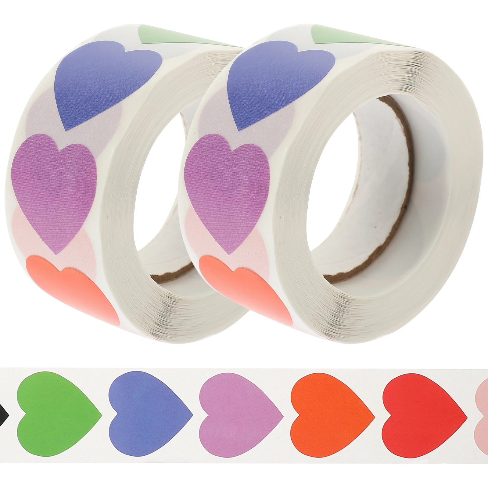 

2pcs Heart Stickers Self Adhesive Love Labels for Envelopes Gifts Valentine Sealing Stickers Wedding Craft Project Bright