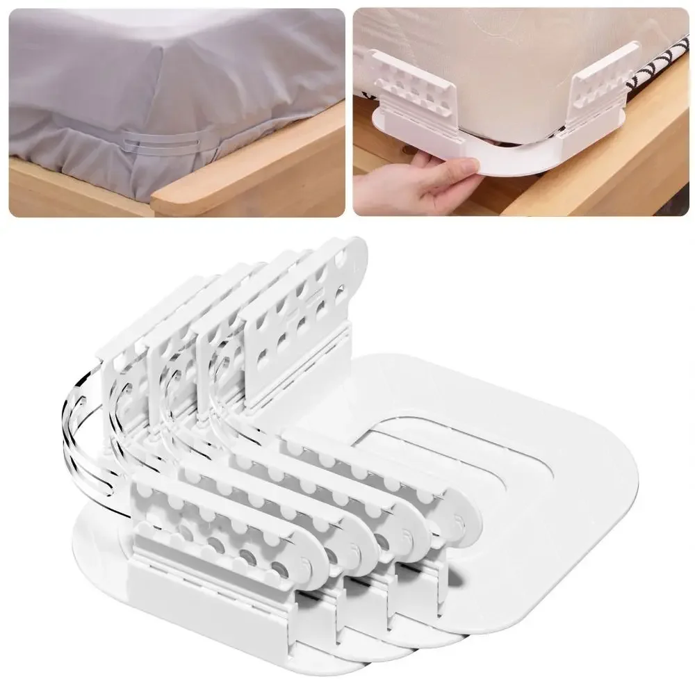 

4Pcs/set Adjustable Heavy Duty Bed Sheet Holder Non-slip Invisible Bed Sheet Clips Card Slot Anti-slip Mattress Buckle