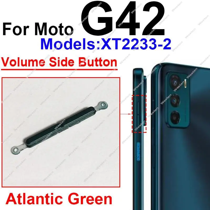 Power Volume Button For Motorola MOTO G22 G32 G42 G52 G62 G72 G82 5G On OFF Power Volume Switch Side Keys Parts